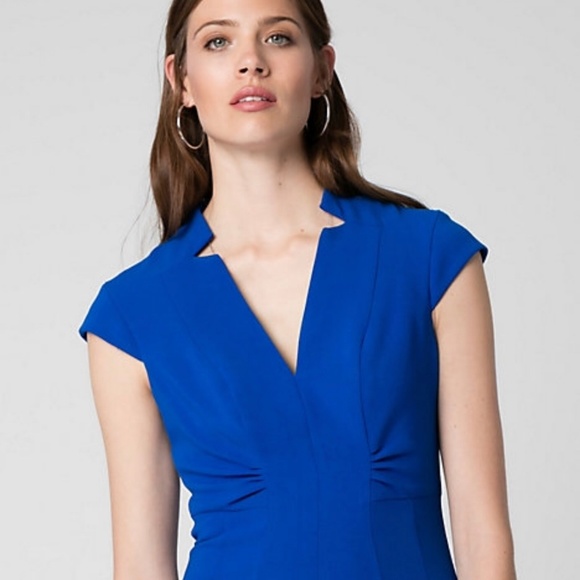 Le Chateau Pleated Shift Dress - Picture 3 of 8